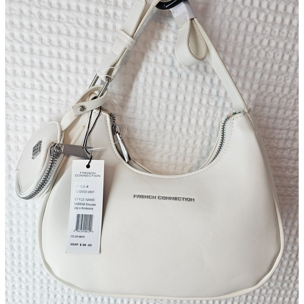 French Connection Sabrina Shoulder Bag White Purse Handbag NWT